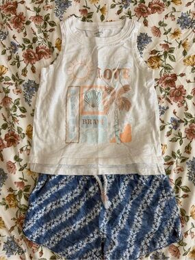 Carter's White Tank with Pastel Sun Graphic